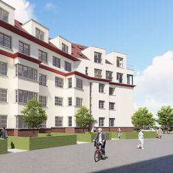 3D Visualisierung aus Sicht der Curtiusstr. 10 + 8 sowie Rankestr. 1